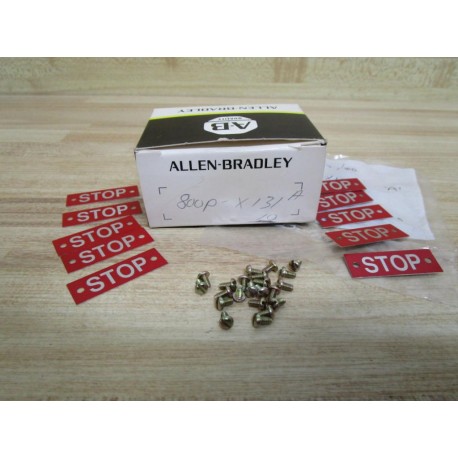 Allen Bradley 800PX131 Stop Legend Plates Series A (Pack of 10)