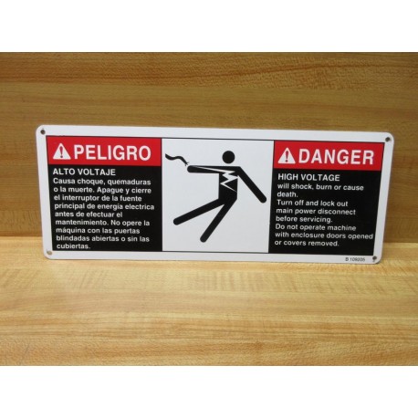 B-109205 High Voltage Sign B109205 - New No Box