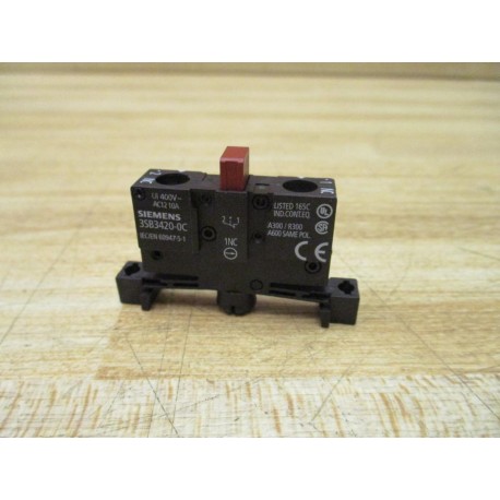 Siemens 3SB3420-0C Contact Block 3SB34200C - New No Box