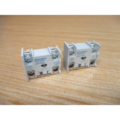 Mitsubishi UQ-AX2 Auxiliary Contact Block UQAX2 (Pack of 2) - New No Box