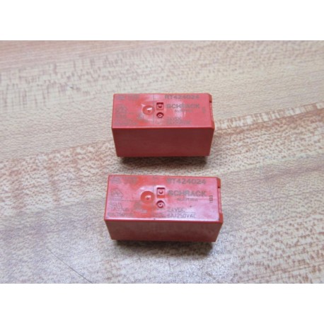 Schrack RT424024 Relay (Pack of 2) - New No Box