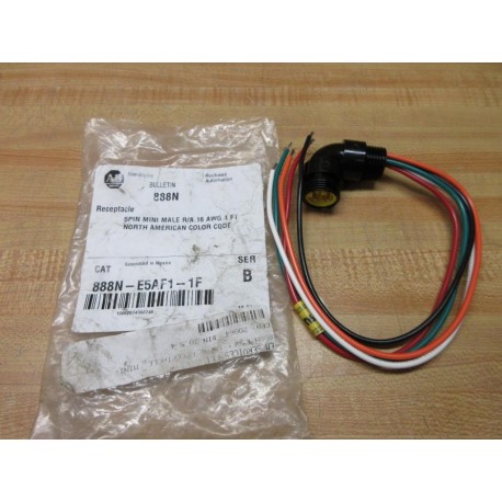 Allen Bradley 888N-E5AF1-1F Male Receptacle 888NE5AF11F