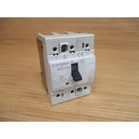 Mitsubishi NF30-FAU3P30A No-Fuse Breaker 30 AMP - Used