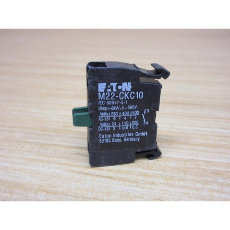 Eaton Moeller M22-CKC10 Contact Block M22CKC10 - New No Box