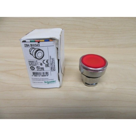Telemecanique ZB4-BW343 Red Button 35383 ZB4BW343