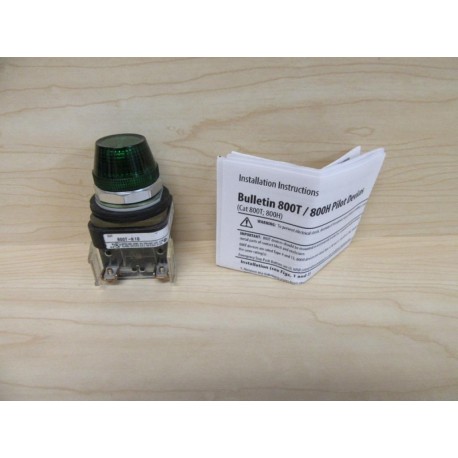 Allen Bradley 800T-R10 Pilot Light 800TR10 Green 800T-R10G - New No Box