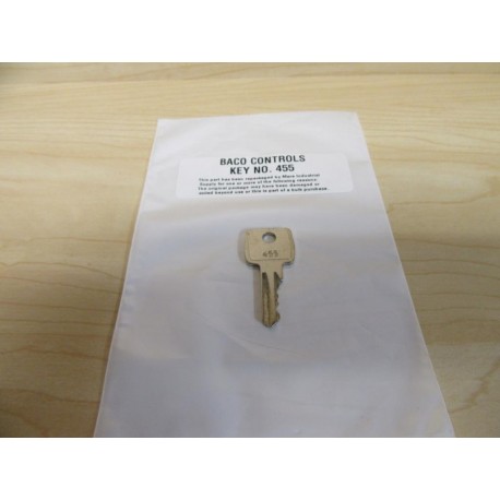 Baco Controls 455 Selector Switch Key