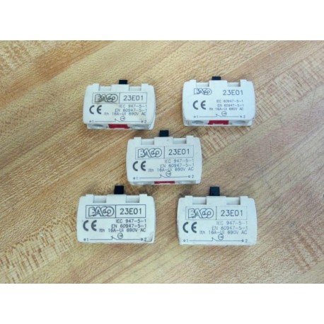 Baco 23-E01 Contact Block 23E01 (Pack of 5) - Used