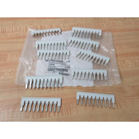 Schneider NSYTRAL410GR Plug-In Bridge FBS 10-6 GY (Pack of 10)