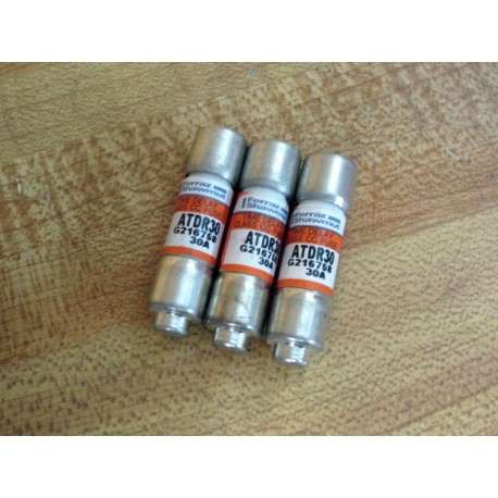 Gould Shawmut Ferraz ATDR30 Fuse Cross Ref 4ZAX8 Tested (Pack of 3) - New No Box
