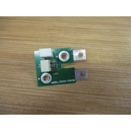 Fanuc A65L-0001-0506 Connection Box PCB W LED & Brackets - Used