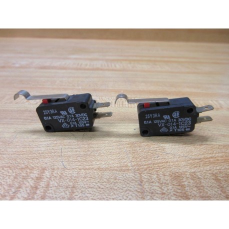 Omron VX-014-1C23 Snap Action Switch VX0141C23 (Pack of 2) - Used