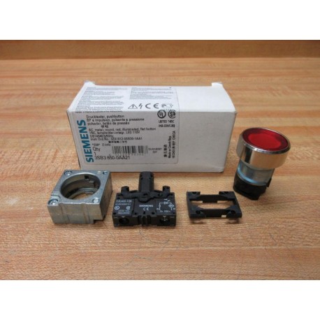 Siemens 3SB3 650-0AA21 Illuminated Push Button