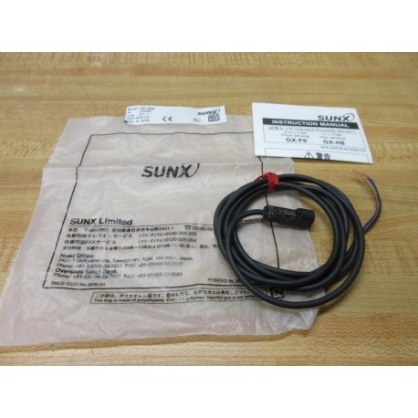 Sunx GX-H8B Inductive Proximity Sensor UGXH8B