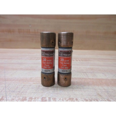 Buss E4273 Master Electrician Fuse 30 Amp (Pack of 2) - New No Box