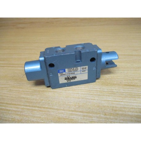 Mac Valves 180001-112-0022 Manually Operated Valve WO Handle - Used