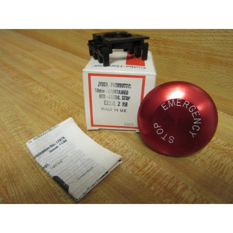 Cutler Hammer E22JL 2 N8 Eaton Push Button E22JL2N8