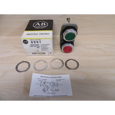 Allen Bradley 800T-FJ16A Push Button Duo