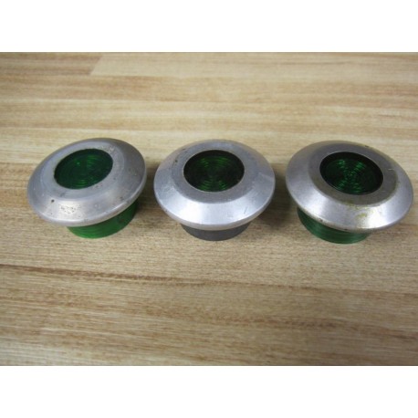 Allen Bradley 800T-N159G Green Cap Push Button 800TN159G (Pack of 3) - Used