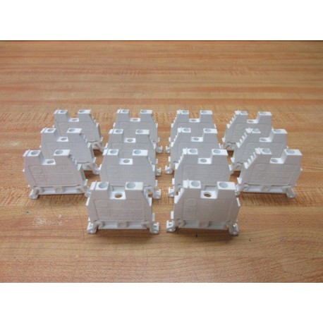 Allen Bradley 1492-W4 Terminal Blocks 1492W4 White 1492-W4W (Pack of 14) - New No Box