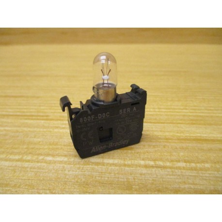 Allen Bradley 800F-D0C Contact Block 800F-DOC W Bulb - New No Box