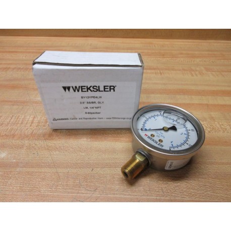 Weksler BY12YPE4LW Pressure Gauge