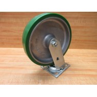 Albion PD0820019 Polyurethane Aluminum Wheel WSwivel Plate - New No Box