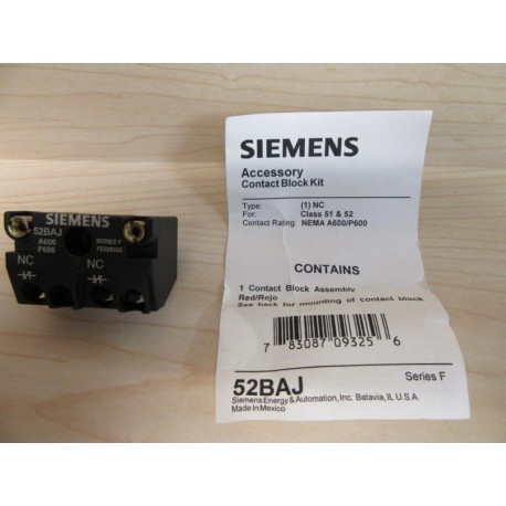 Furnas 52BAJ Contact Block Series F