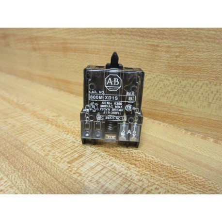 Allen Bradley 800M-XD1S Contact Block 800MXD1S - New No Box