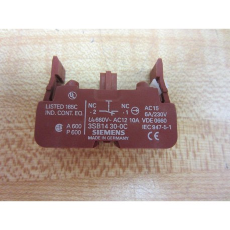 Siemens 3SB14-30-0C Block 3SB14300C 3SB1430-0C - New No Box