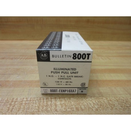 Allen Bradley 800T-FXNP16XA7 Push Button EMPTY BOX ONLY!!