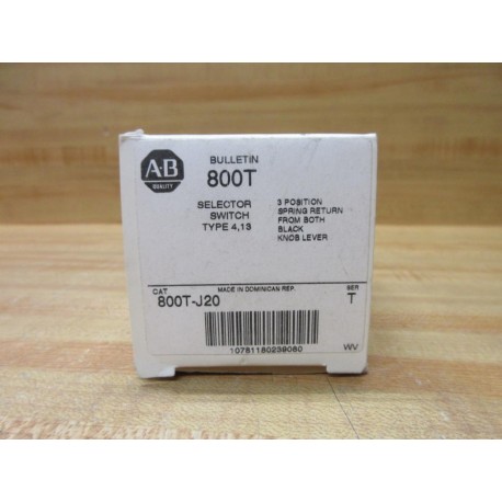 Allen Bradley 800T-J20 Selector Switch EMPTY BOX ONLY!!