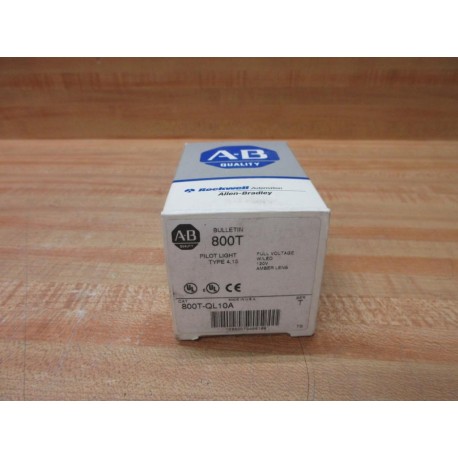 Allen Bradley 800T-QL10A Amber Pilot Light EMPTY BOX ONLY!