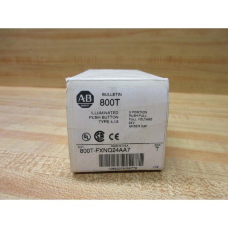 Allen Bradley 800T-FXNQ24AA7 Push Button 800TFXNQ24AA7 EMPTY BOX ONLY!