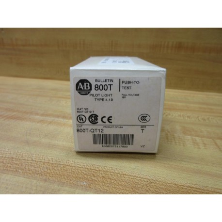 Allen Bradley 800T-QT12 Button EMPTY BOX ONLY!