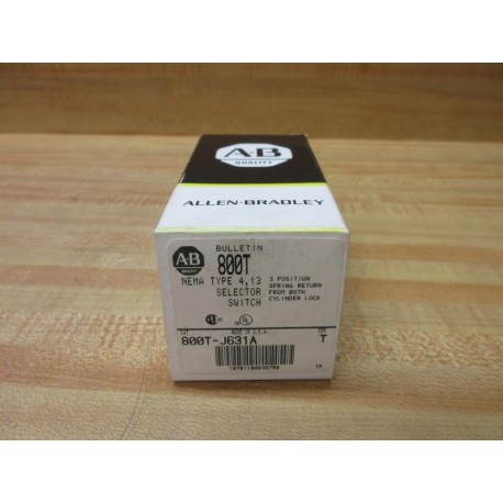 Allen Bradley 800T-J631A Selector Switch 3 Pos 800TJ631A EMPTY BOX ONLY!