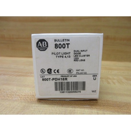 Allen Bradley 800T-PDH16R Pilot LIght EMPTY BOX ONLY!!