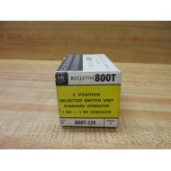 Allen Bradley 800T-J2A Selector Switch 800TJ2A EMPTY BOX ONLY! Series F