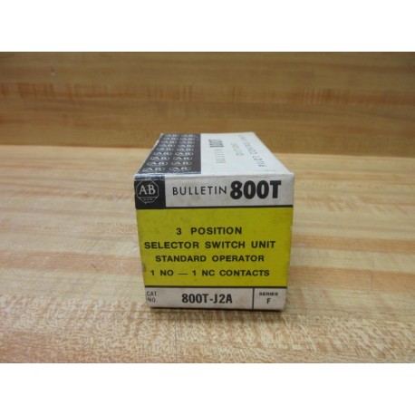 Allen Bradley 800T-J2A Selector Switch 800TJ2A EMPTY BOX ONLY! Series F