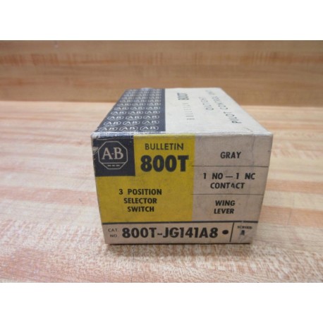 Allen Bradley 800T-JG141A8 Selector Switch 800TJG141A8 EMPTY BOX ONLY!