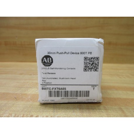 Allen Bradley 800TC-FXT6A5S Red Button EMPTY BOX ONLY!