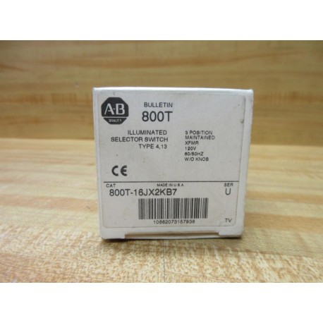 Allen Bradley 800T-16JX2KB7 Selector Switch EMPTY BOX ONLY!