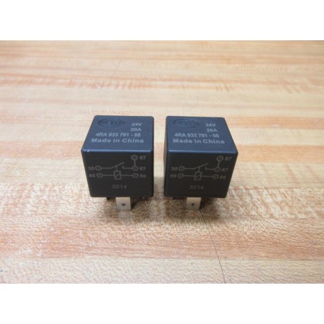 Hella 4RA933791-08 Relay 4RA93379108 (Pack of 2) - New No Box