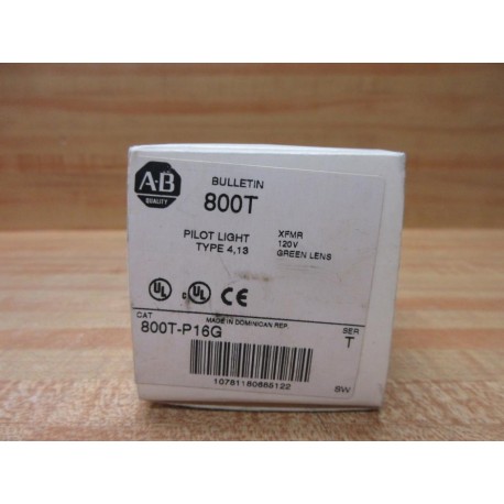 Allen Bradley 800T-P16G Green Pilot Light 800TP16G EMPTY BOX ONLY! Series T