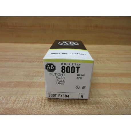 Allen Bradley 800T-FX6D4 Button 800TFX6D4 EMPTY BOX ONLY! Series N