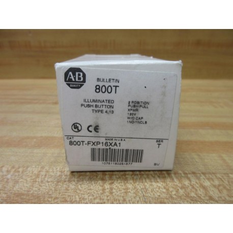 Allen Bradley 800T-FXP16XA1 Push Button EMPTY BOX ONLY!
