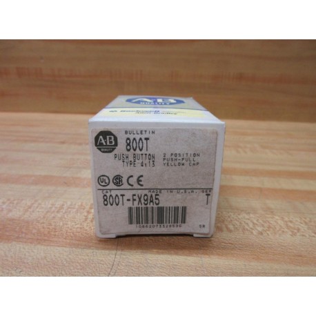 Allen Bradley 800T-FX9A5 Push Button EMPTY BOX ONLY!