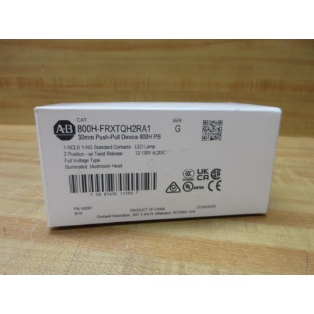 Allen Bradley 800H-FRXTQH2RA1 Illum. Push Button EMPTY BOX ONLY!