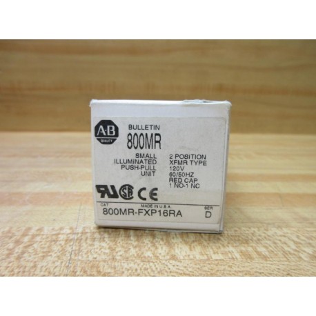 Allen Bradley 800MR-FXP16RA Pushbutton 800MRFXP16RA EMPTY BOX ONLY!