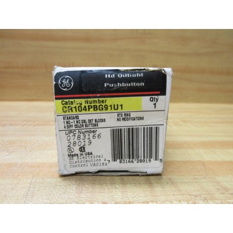 General Electric CR104PBG91U1 Push Button GE EMPTY BOX ONLY!